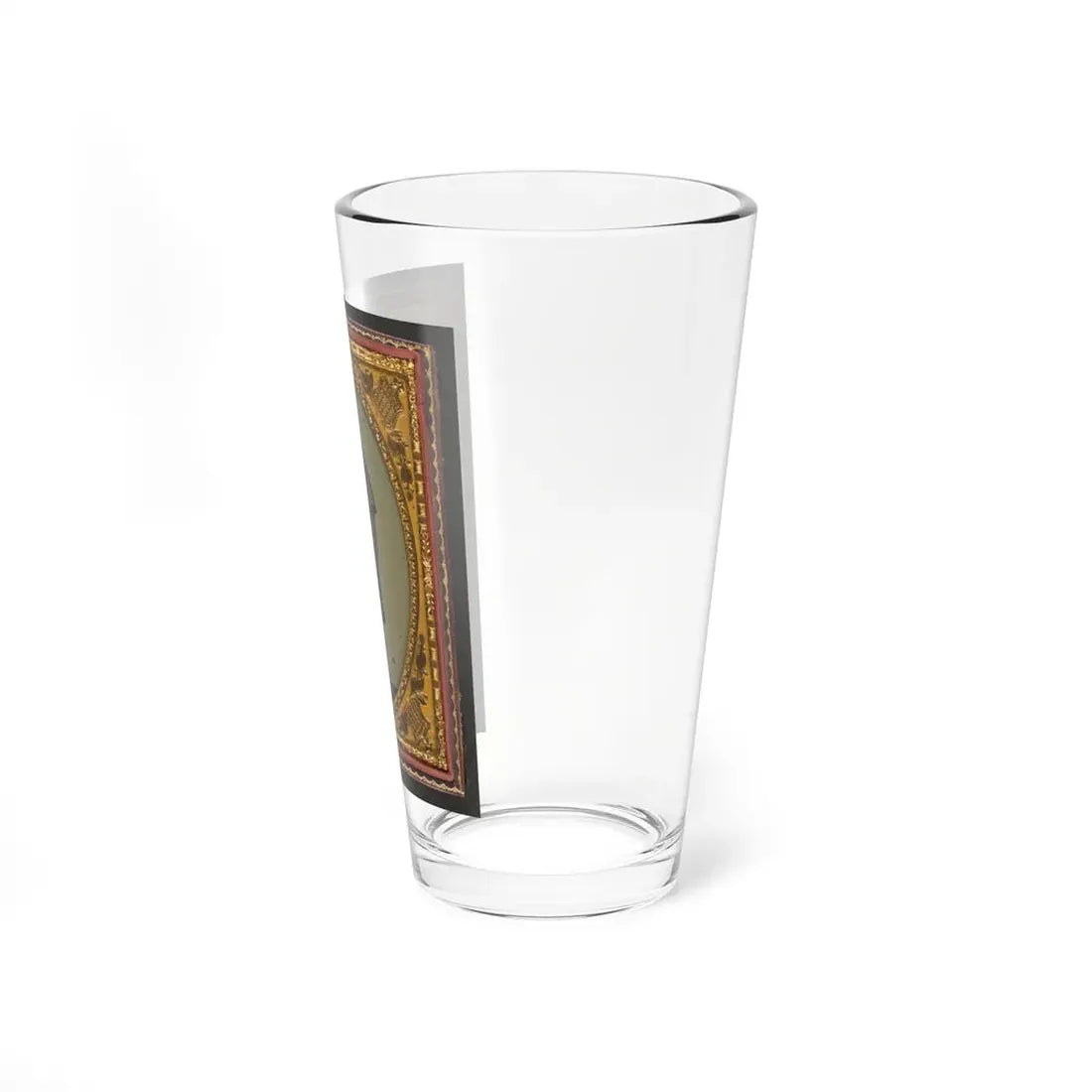Unidentified Soldier In Union Greatcoat With Forage Hat Standing With Bayoneted Musket (U.S. Civil War) Pint Glass 16oz - Go Mug Yourself
