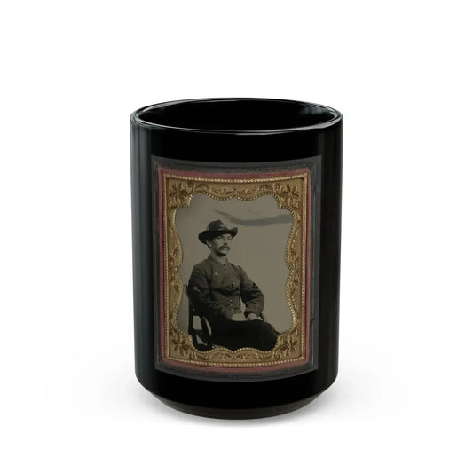 Unidentified Soldier In Union Hospital Steward Uniform (U.S. Civil War) Black Coffee Mug 15oz - Go Mug Yourself