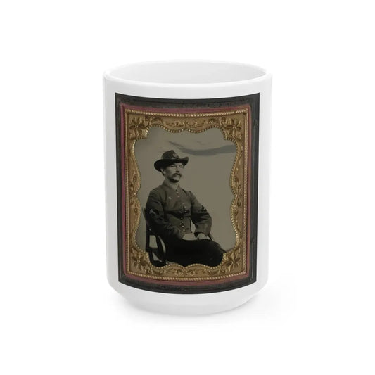 Unidentified Soldier In Union Hospital Steward Uniform (U.S. Civil War) White Coffee Mug 15oz - Go Mug Yourself
