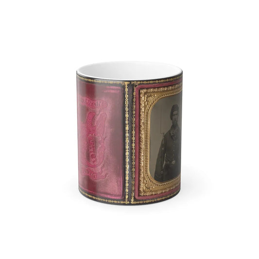 Unidentified Soldier in Union Infantry Uniform and Volunteer Maine Militia Belt Buckle With Bayoneted Musket (U.S. Civil War) Color Changing Coffee Mug 11oz-11oz-Go Mug Yourself