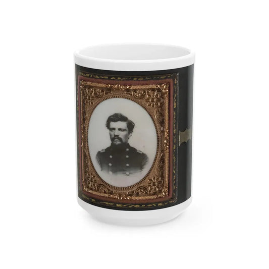 Unidentified Soldier In Union Major Or Lieutenant Colonel's Uniform (U.S. Civil War) White Coffee Mug 15oz - Go Mug Yourself