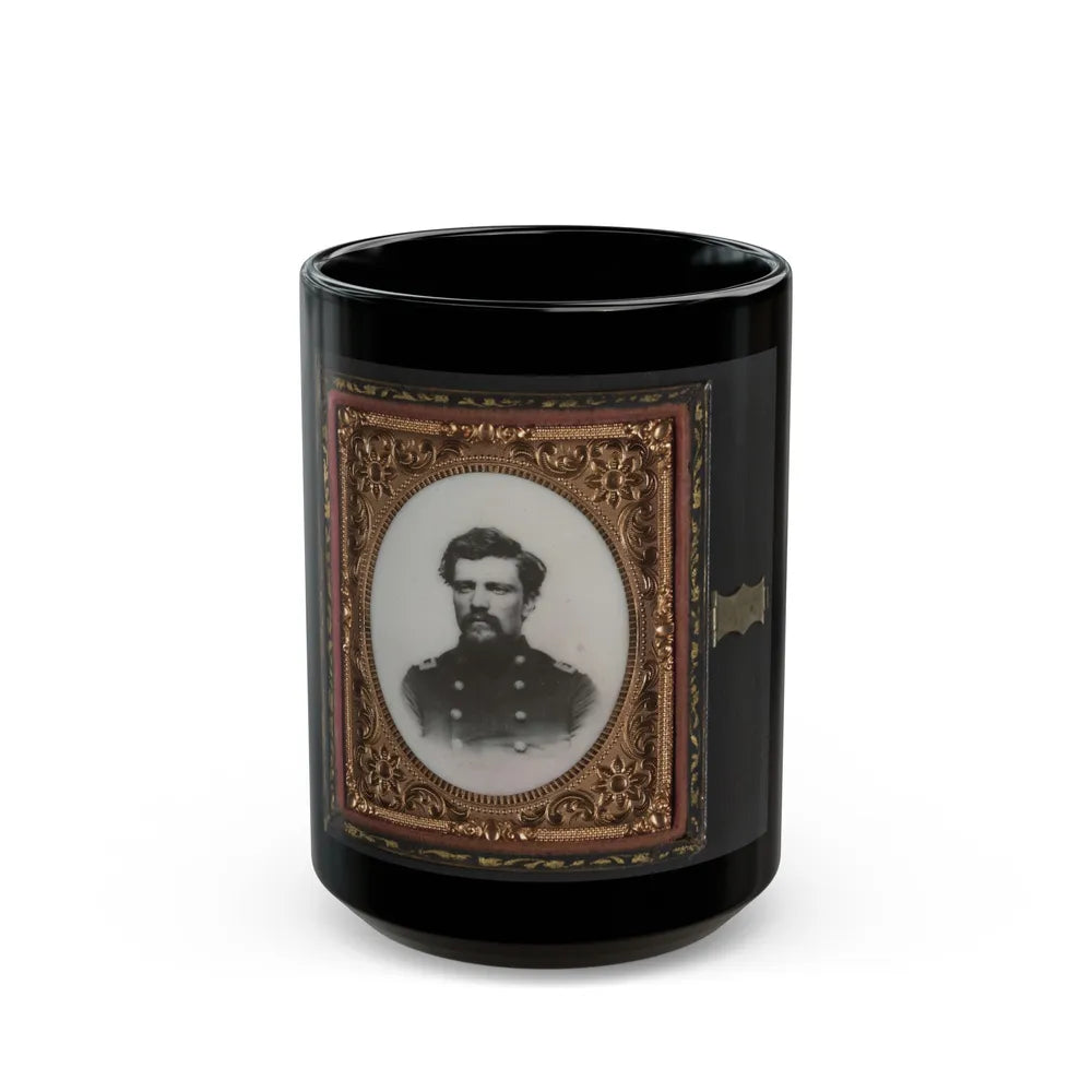 Unidentified Soldier In Union Major Or Lieutenant Colonel's Uniform (U.S. Civil War) Black Coffee Mug-15oz-Go Mug Yourself