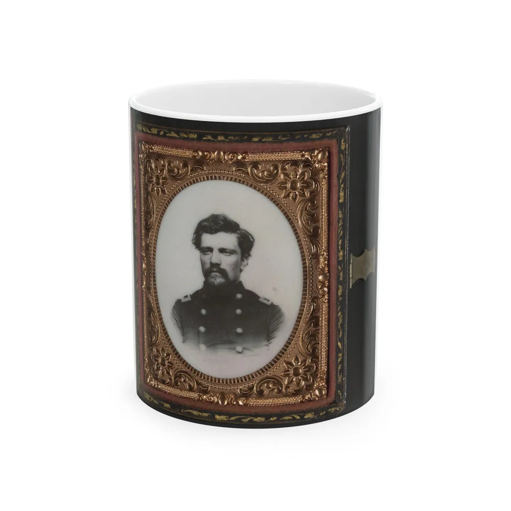 Unidentified Soldier In Union Major Or Lieutenant Colonel's Uniform (U.S. Civil War) White Coffee Mug-11oz-Go Mug Yourself