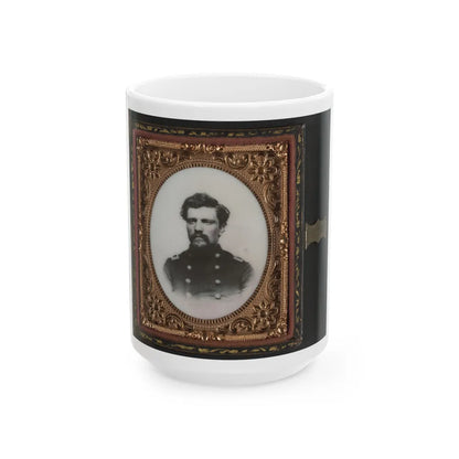 Unidentified Soldier In Union Major Or Lieutenant Colonel's Uniform (U.S. Civil War) White Coffee Mug-15oz-Go Mug Yourself