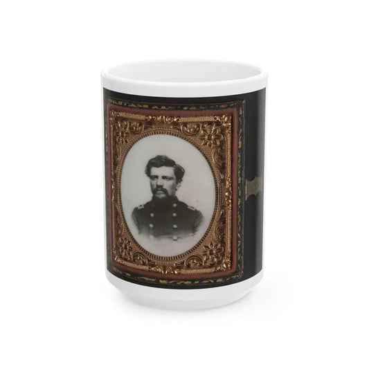 Unidentified Soldier In Union Major Or Lieutenant Colonel's Uniform (U.S. Civil War) White Coffee Mug-15oz-Go Mug Yourself