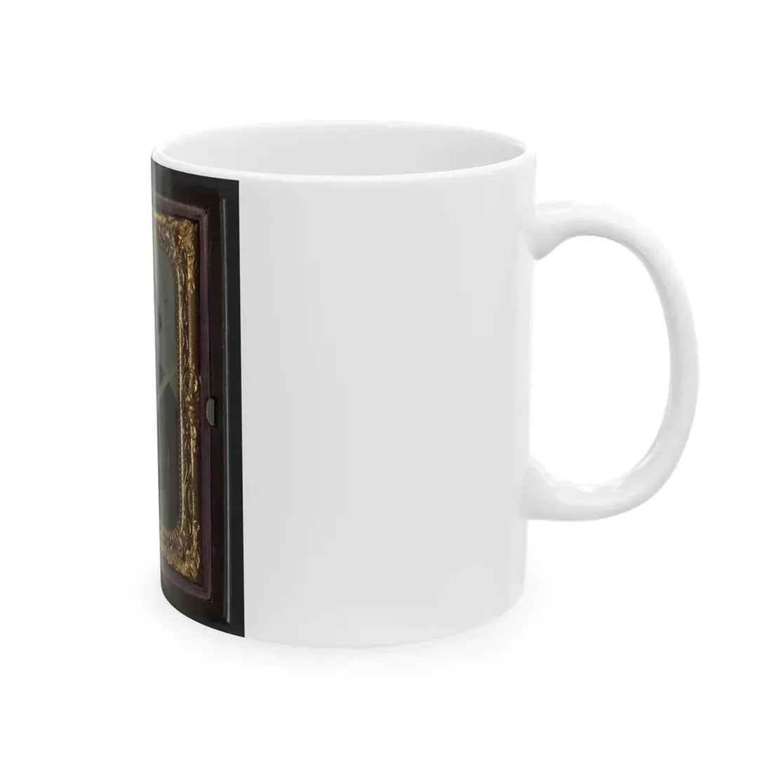 Unidentified Soldier In Union Musician Uniform And Two Belts With Cavalry Saber (U.S. Civil War) White Coffee Mug - Go Mug Yourself