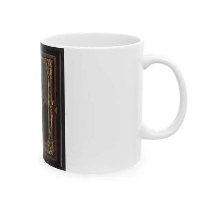 Unidentified Soldier In Union Musician Uniform And Two Belts With Cavalry Saber (U.S. Civil War) White Coffee Mug - Go Mug Yourself