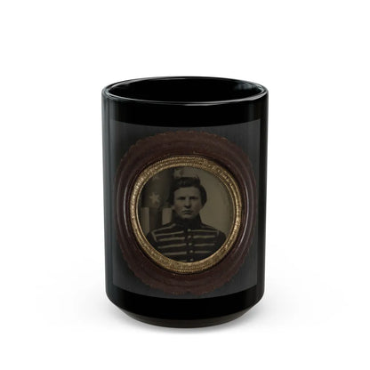 Unidentified Soldier In Union Musician's Uniform (U.S. Civil War) Black Coffee Mug-15oz-Go Mug Yourself