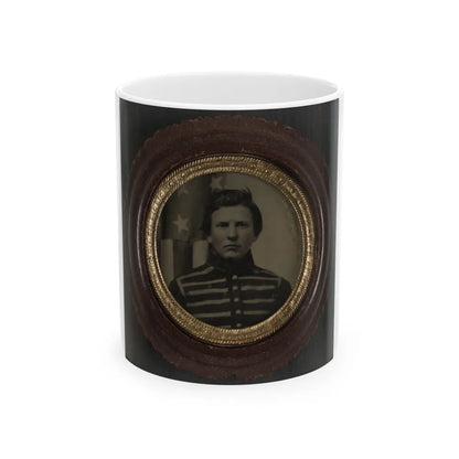 Unidentified Soldier In Union Musician's Uniform (U.S. Civil War) White Coffee Mug-11oz-Go Mug Yourself