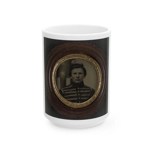 Unidentified Soldier In Union Musician's Uniform (U.S. Civil War) White Coffee Mug-15oz-Go Mug Yourself