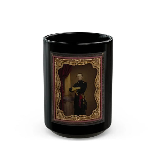 Unidentified Soldier In Union Officer's Uniform (U.S. Civil War) Black Coffee Mug 15oz - Go Mug Yourself