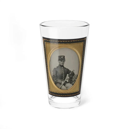 Unidentified Soldier In Union Officer's Uniform With Sword (U.S. Civil War) Pint Glass 16oz 16oz - Go Mug Yourself