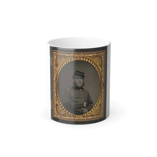 Unidentified Soldier in Union Officers's Uniform and Connecticut State Seal Buttons (U.S. Civil War) Color Changing Coffee Mug 11oz Default Title 11oz - Go Mug Yourself
