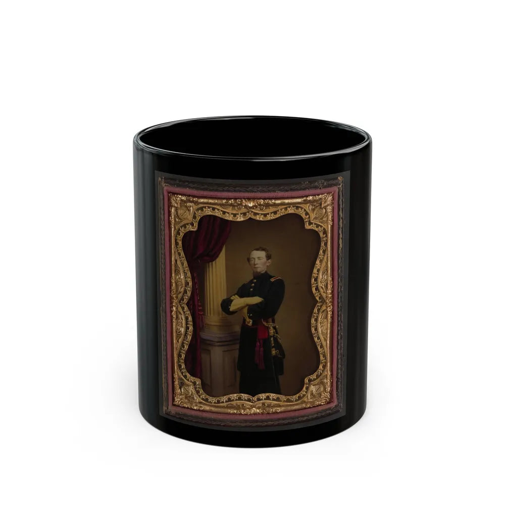 Unidentified Soldier In Union Officer's Uniform (U.S. Civil War) Black Coffee Mug-11oz-Go Mug Yourself