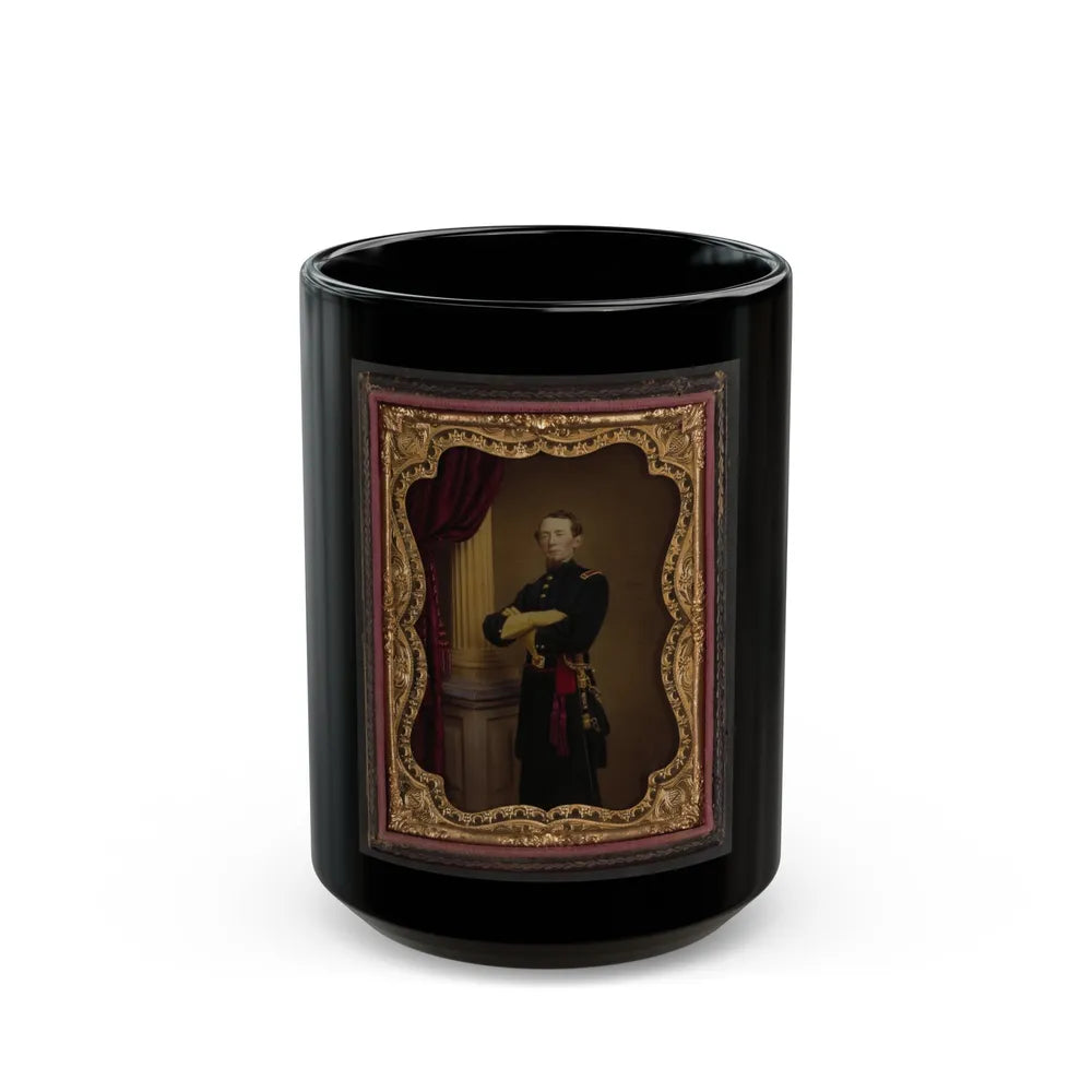 Unidentified Soldier In Union Officer's Uniform (U.S. Civil War) Black Coffee Mug-15oz-Go Mug Yourself