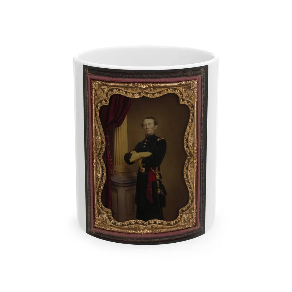 Unidentified Soldier In Union Officer's Uniform (U.S. Civil War) White Coffee Mug-11oz-Go Mug Yourself