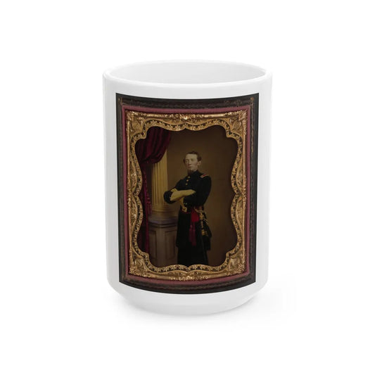 Unidentified Soldier In Union Officer's Uniform (U.S. Civil War) White Coffee Mug-15oz-Go Mug Yourself