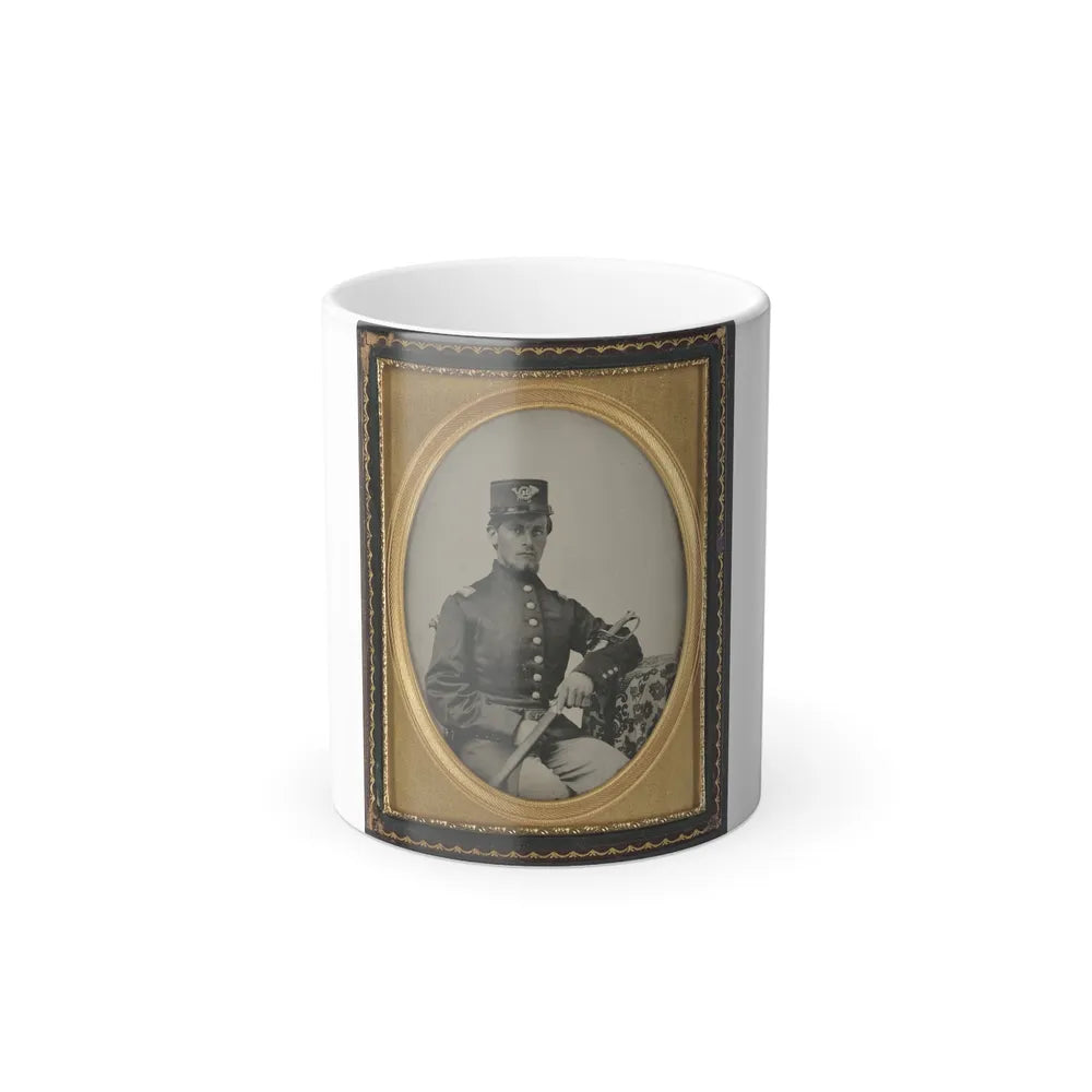 Unidentified Soldier in Union Officer's Uniform With Sword (U.S. Civil War) Color Changing Coffee Mug 11oz-11oz-Go Mug Yourself