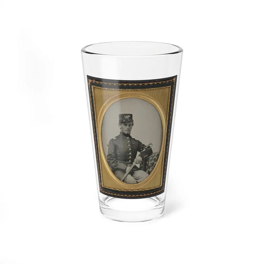 Unidentified Soldier In Union Officer's Uniform With Sword (U.S. Civil War) Pint Glass 16oz-16oz-Go Mug Yourself