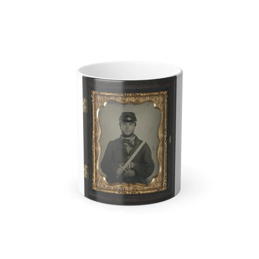 Unidentified Soldier in Union Rifleman Uniform With Saber Bayonet (U.S. Civil War) Color Changing Coffee Mug 11oz-11oz-Go Mug Yourself