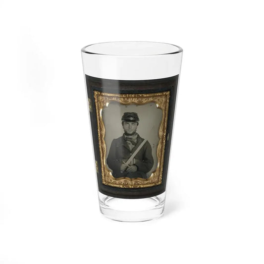 Unidentified Soldier In Union Rifleman Uniform With Saber Bayonet (U.S. Civil War) Pint Glass 16oz 16oz - Go Mug Yourself
