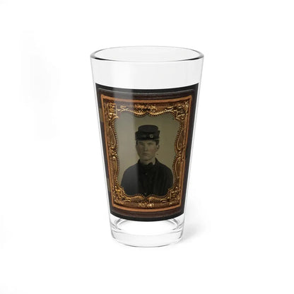 Unidentified Soldier In Union Sack Coat And Forage Cap(2) (U.S. Civil War) Pint Glass 16oz 16oz - Go Mug Yourself