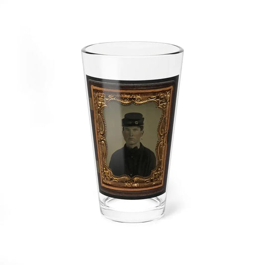 Unidentified Soldier In Union Sack Coat And Forage Cap(2) (U.S. Civil War) Pint Glass 16oz 16oz - Go Mug Yourself