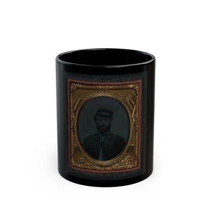 Unidentified Soldier In Union Sack Coat And Forage Cap (U.S. Civil War) Black Coffee Mug-11oz-Go Mug Yourself