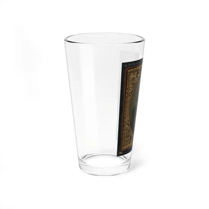 Unidentified Soldier In Union Sack Coat And Forage Cap With Bayonet Scabbard And Bayoneted Musket (U.S. Civil War) Pint Glass 16oz - Go Mug Yourself