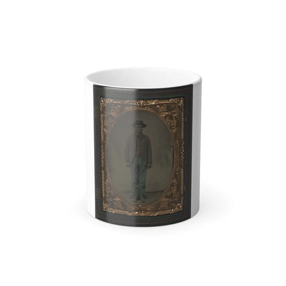 Unidentified Soldier in Union Sack Coat and Slouch Hat (U.S. Civil War) Color Changing Coffee Mug 11oz-11oz-Go Mug Yourself