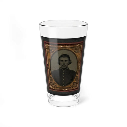 Unidentified Soldier In Union Sack Coat(2) (U.S. Civil War) Pint Glass 16oz-16oz-Go Mug Yourself