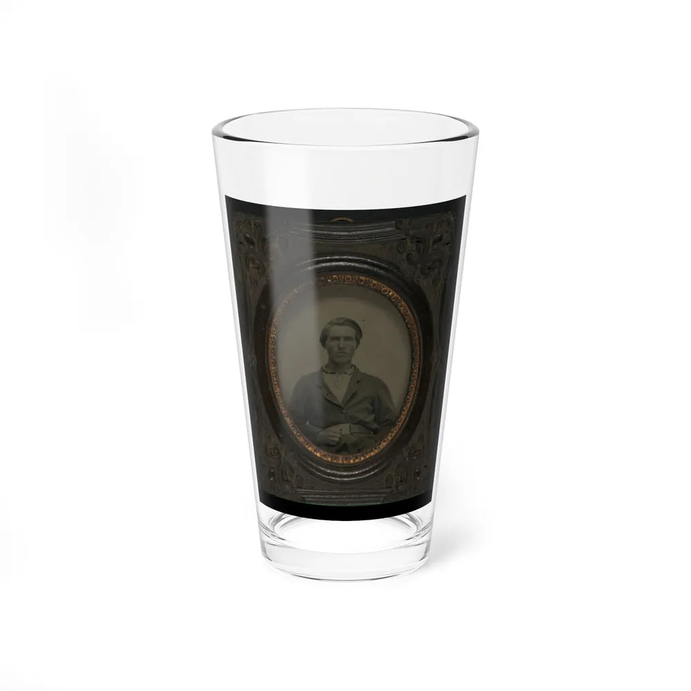 Unidentified Soldier In Union Sack Coat(3) (U.S. Civil War) Pint Glass 16oz-16oz-Go Mug Yourself