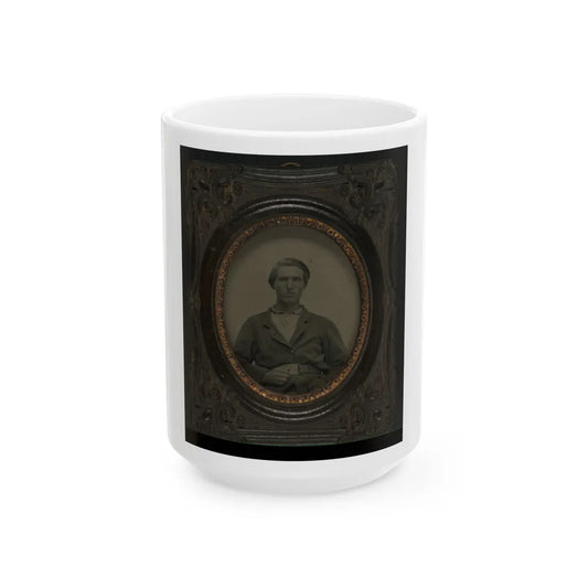 Unidentified Soldier In Union Sack Coat(3) (U.S. Civil War) White Coffee Mug-15oz-Go Mug Yourself