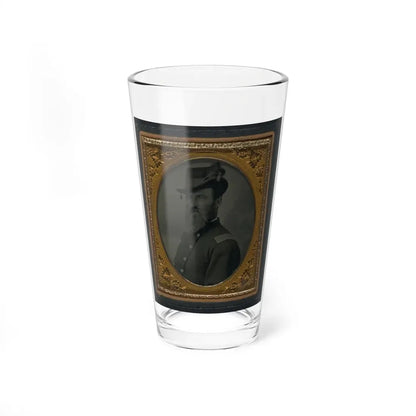 Unidentified Soldier In Union Second Lieutenant's Uniform And Hat With Plume (U.S. Civil War) Pint Glass 16oz 16oz - Go Mug Yourself