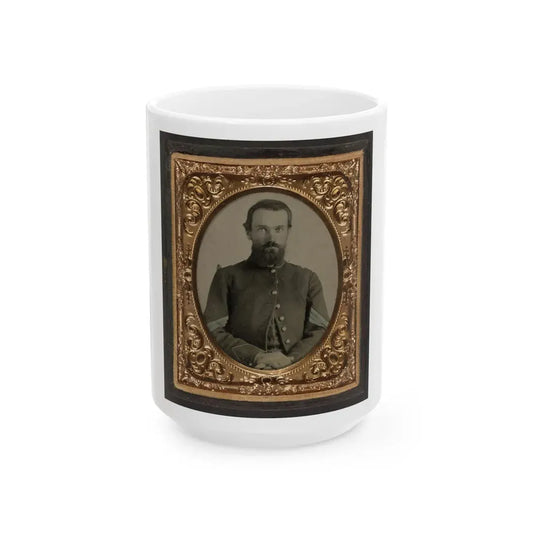 Unidentified Soldier In Union Sergeant's Uniform(2) (U.S. Civil War) White Coffee Mug 15oz - Go Mug Yourself