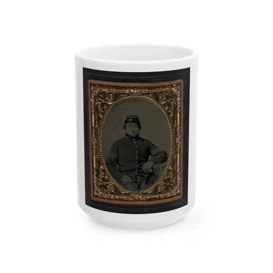Unidentified Soldier In Union Sergeant's Uniform(3) (U.S. Civil War) White Coffee Mug 15oz - Go Mug Yourself