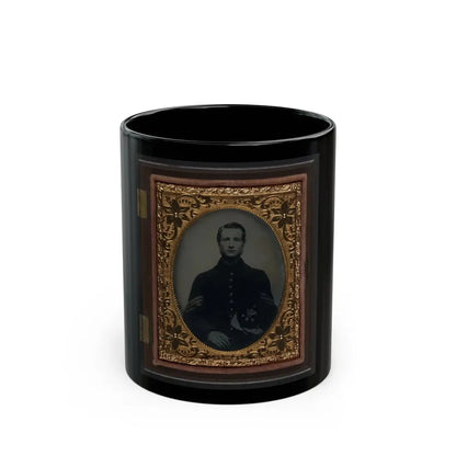 Unidentified Soldier In Union Sergeant's Uniform With Company C, 13th New Hampshire Infantry Regiment Kepi (U.S. Civil War) Black Coffee Mug 11oz - Go Mug Yourself