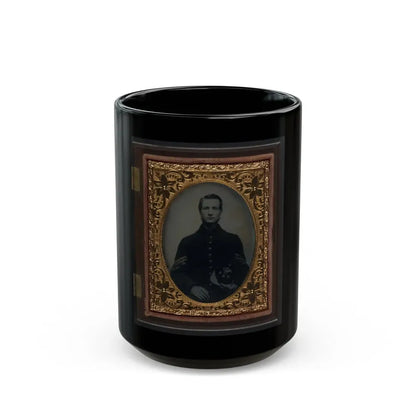Unidentified Soldier In Union Sergeant's Uniform With Company C, 13th New Hampshire Infantry Regiment Kepi (U.S. Civil War) Black Coffee Mug 15oz - Go Mug Yourself