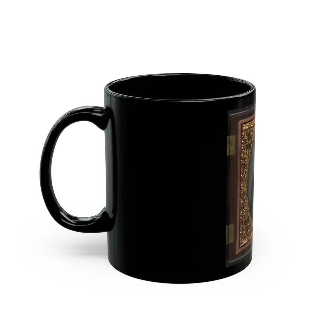 Unidentified Soldier In Union Sergeant's Uniform With Company C, 13th New Hampshire Infantry Regiment Kepi (U.S. Civil War) Black Coffee Mug - Go Mug Yourself