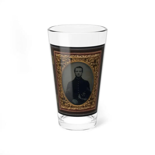 Unidentified Soldier In Union Sergeant's Uniform With Company C, 13th New Hampshire Infantry Regiment Kepi (U.S. Civil War) Pint Glass 16oz 16oz - Go Mug Yourself
