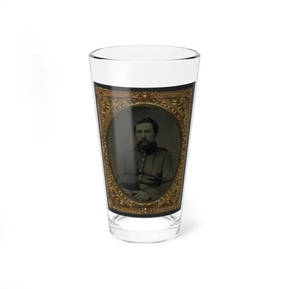 Unidentified Soldier In Union Sergeant's Uniform With Company M Forage Cap (U.S. Civil War) Pint Glass 16oz 16oz - Go Mug Yourself