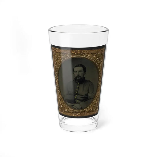 Unidentified Soldier In Union Sergeant's Uniform With Company M Forage Cap (U.S. Civil War) Pint Glass 16oz 16oz - Go Mug Yourself