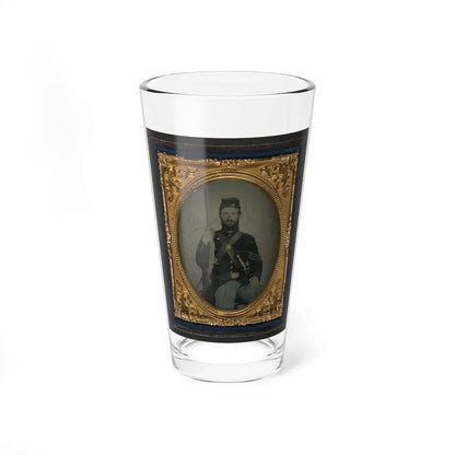 Unidentified Soldier In Union Sergeant's Uniform With Musket (U.S. Civil War) Pint Glass 16oz 16oz - Go Mug Yourself