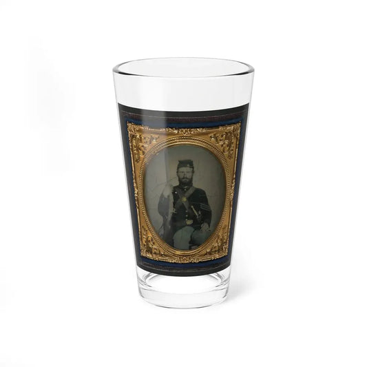 Unidentified Soldier In Union Sergeant's Uniform With Musket (U.S. Civil War) Pint Glass 16oz 16oz - Go Mug Yourself