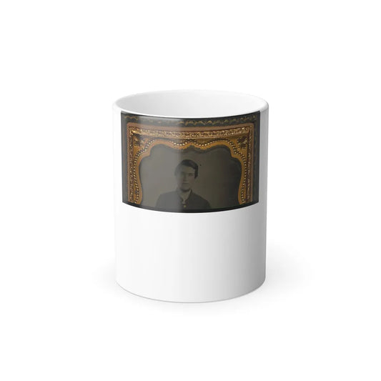 Unidentified Soldier in Union Sergeant's Sack Coat (U.S. Civil War) Color Changing Coffee Mug 11oz-11oz-Go Mug Yourself