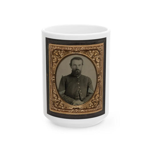 Unidentified Soldier In Union Sergeant's Uniform(2) (U.S. Civil War) White Coffee Mug-15oz-Go Mug Yourself