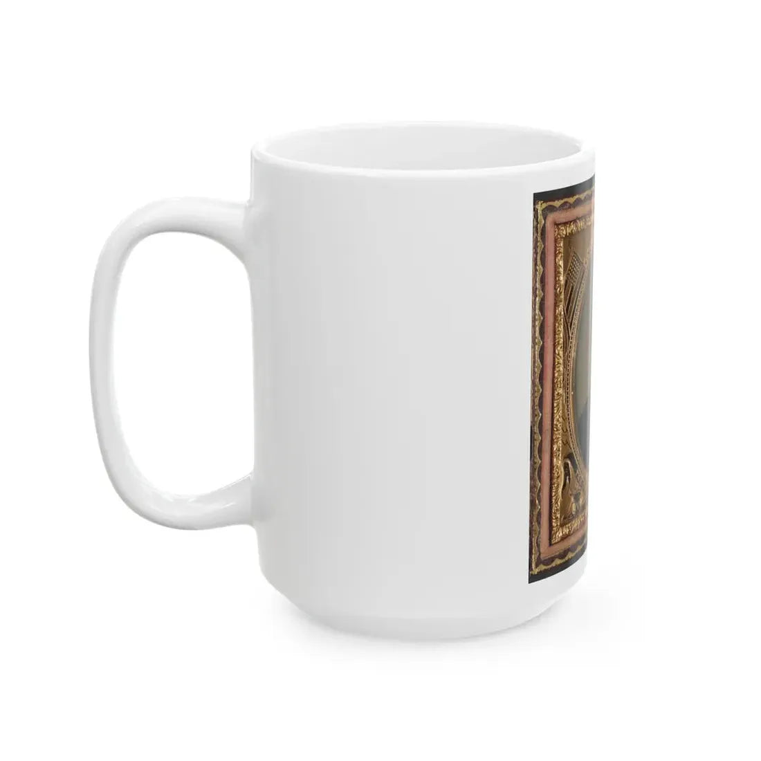 Unidentified Soldier In Union Uniform And 14th New Hampshire Infantry Regiment Kepi (U.S. Civil War) White Coffee Mug - Go Mug Yourself