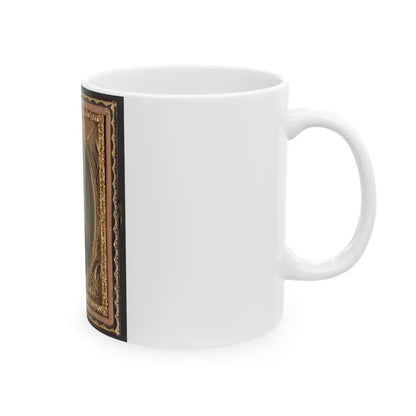 Unidentified Soldier In Union Uniform And 14th New Hampshire Infantry Regiment Kepi (U.S. Civil War) White Coffee Mug - Go Mug Yourself