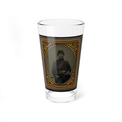 Unidentified Soldier In Union Uniform And 4th Infantry Kepi With Field And Staff Officers Sword (U.S. Civil War) Pint Glass 16oz 16oz - Go Mug Yourself