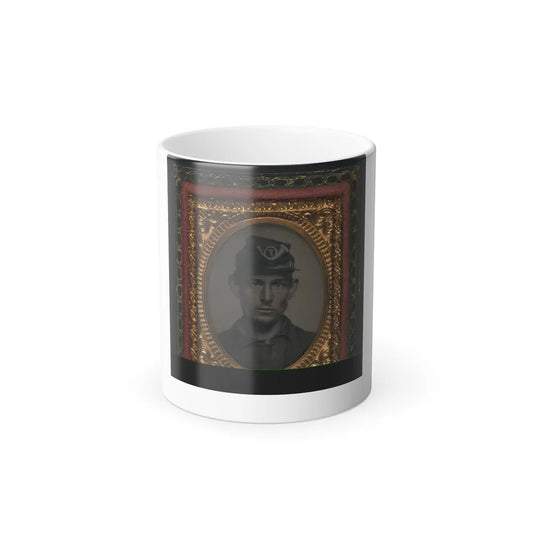 Unidentified Soldier in Union Uniform and Company F Infantry Forage Cap (U.S. Civil War) Color Changing Coffee Mug 11oz-11oz-Go Mug Yourself